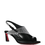 Christian Louboutin Black Sandals Crystal Buckled Slingback