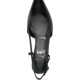 Christian Louboutin Black Pointed Toe Slingback Pumps
