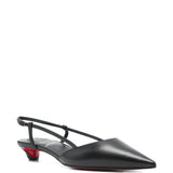 Christian Louboutin Black Pointed Toe Slingback Pumps
