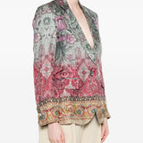 Pierre Louis Mascia Blue Paisley Jacket