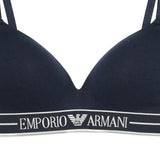 Emporio Armani ASV organic-cotton, padded triangle bra with logo underband