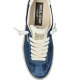 Golden Goose Blue Sneakers Featuring Contrasting Heel