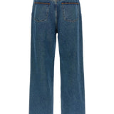 Valentino Floral-insert jeans