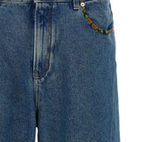 Valentino Floral-insert jeans