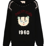 Valentino Cat-embroidered hoodie