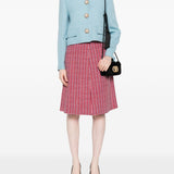 Valentino Baby Blue Embellished Button Jacket