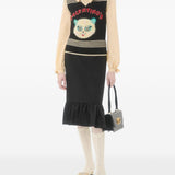 Valentino Cat-motif stripe-detail vest