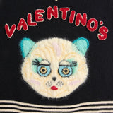 Valentino Cat-motif stripe-detail vest