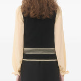 Valentino Cat-motif stripe-detail vest