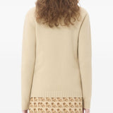 Valentino Beige Embroidered Hearts Logo Sweater