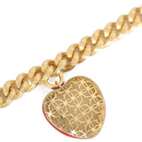 Valentino Garavani Scarlet Red Curb Chain Bracelet