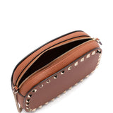 Valentino Garavani Brown Rockstud Chain Crossbody Bag