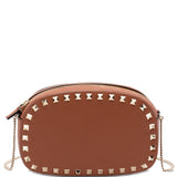 Valentino Garavani Cognac Rockstud Crossbody Bag