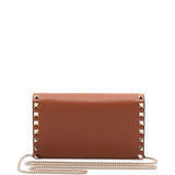 Valentino Garavani Brown Rockstud Chain Shoulder Bag