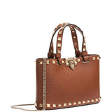Valentino Garavani Garnet Rockstud Calfskin Shopping Bag
