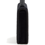 Valentino Garavani Black Suede Flap Shoulder Handbag