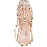 Valentino Garavani Rockstud tweed slingback pumps