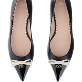 Valentino Garavani Black VLogo Ballet Flats
