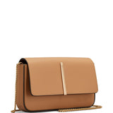Tod's Camel Mini Bag Foldover Top With Chain Shoulder Strap