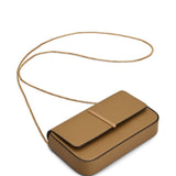 Tods Camel Brown Foldover Chain Shoulderstrap Satchel