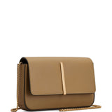Tods Camel Brown Foldover Chain Shoulderstrap Satchel