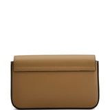 Tods Camel Brown Foldover Chain Shoulderstrap Satchel