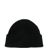 Ami Paris Charcoal Printed Textured Heathered Beanie