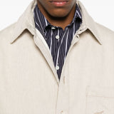 Jacquemus Beige Embroidered Logo Button Shirt