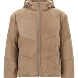 Brunello Cucinelli Quilted suede down jacket