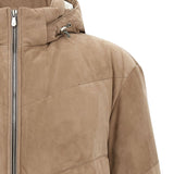 Brunello Cucinelli Quilted suede down jacket