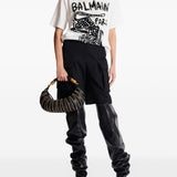 Balmain Short-sleeved T-shirt with leopard print