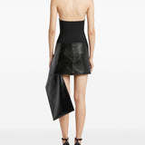 Courreges Black Vinyl Asymmetric Hem Skirts
