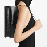 Courreges Midnight Navy Extravagant Leather Clutch