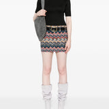 Missoni Multicolor Chevron Pattern Mini Skirt