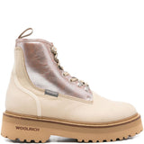 Woolrich Cream Exquisitely Durable Leather Lacing Boots