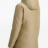 Woolrich Beige Hooded ArcticThermal Parka Flap Pockets