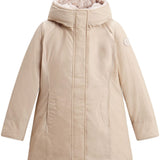 Woolrich Beige Signature Exquisite Faux Fur ParkasCoats