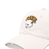 GANNI Beige Intricately Embroidered Cat Baseball Cap