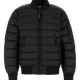 C.P. Company Black Quilted Zip Pockets Short Jacket