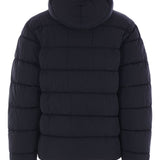 C.P. Company Deep BlueShade TexturedQuilt Hooded Coat