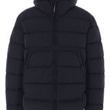 C.P. Company Deep BlueShade TexturedQuilt Hooded Coat