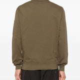 C.P. Company Green Crewneck Sweatshirt Goggle Pocket