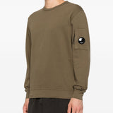 C.P. Company Green Crewneck Sweatshirt Goggle Pocket