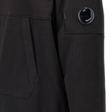 C.P. Company Black Hoodie Kangaroo Pocket LensDetail