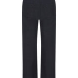 Valentino Blue Studded Leather Logo Embroidered Trousers