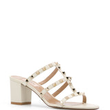 Valentino Garavani Ivory Rockstud Open Toe Sandals