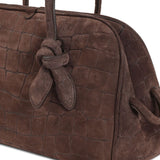 JACQUEMUS A Turismo crocodile-embossed knot-detail tote bag