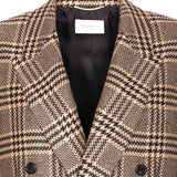 Saint Laurent Brown Double Breasted Blazer