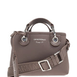 Emporio Armani Small logo-plaque top-handle tote bag