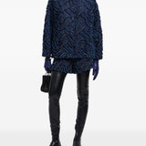 Emporio Armani Navy Embossed Jacquard Shorts